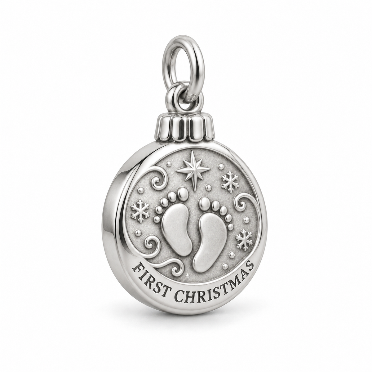 Baby's First Christmas — First Christmas Ornament Charm and Polyester Cord Bracelet Set