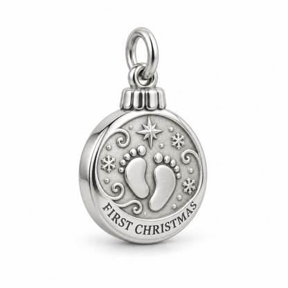 Baby's First Christmas — First Christmas Ornament Charm and Polyester Cord Bracelet Set