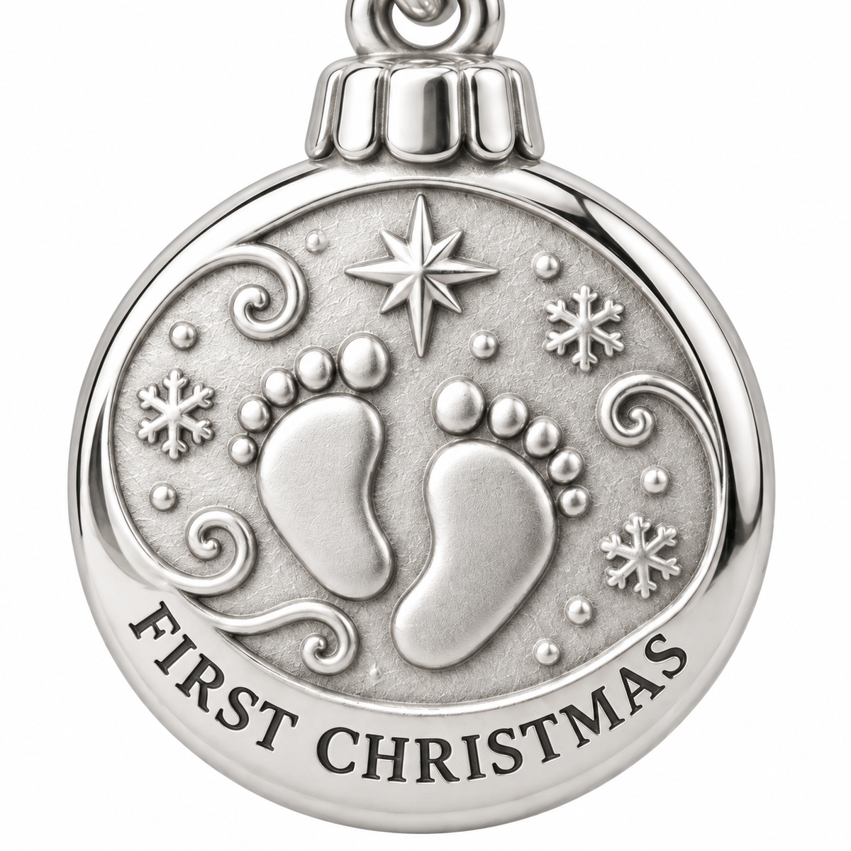 Baby's First Christmas — First Christmas Ornament Charm and Polyester Cord Bracelet Set