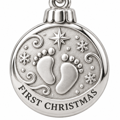 Baby's First Christmas — First Christmas Ornament Charm and Polyester Cord Bracelet Set