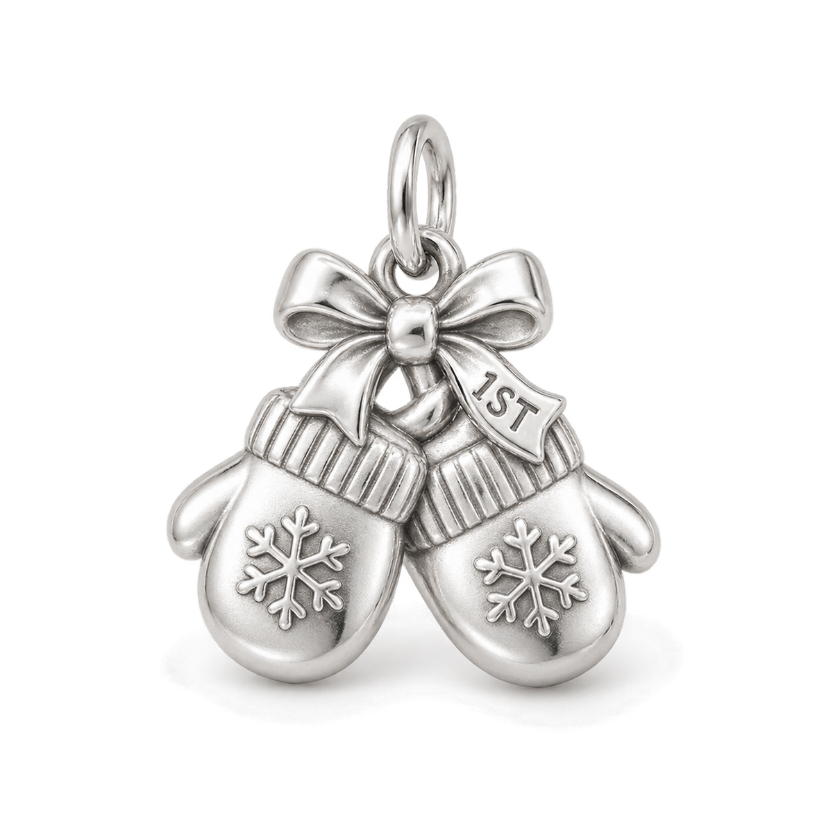 Baby's First Christmas — First Mittens Pair Charm and Polyester Cord Bracelet Set