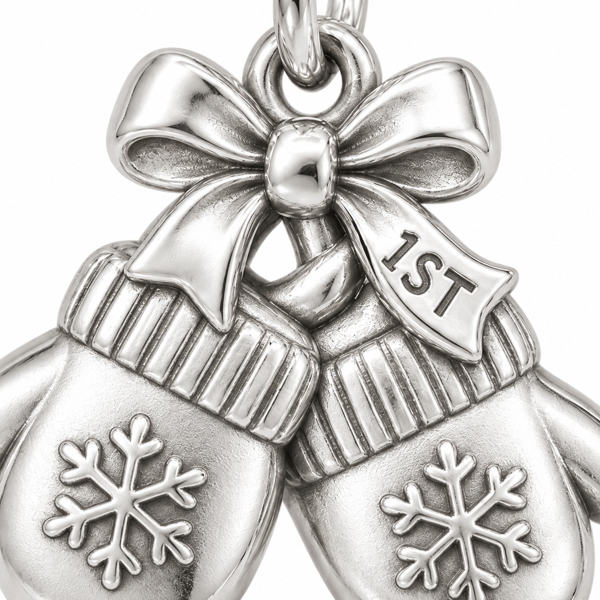 Baby's First Christmas — First Mittens Pair Charm and Polyester Cord Bracelet Set