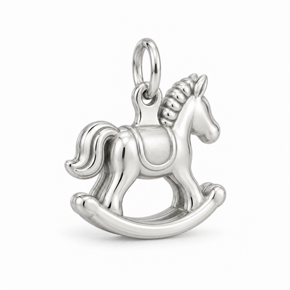 Baby's First Christmas — Rocking Horse Star Charm and Polyester Cord Bracelet Set
