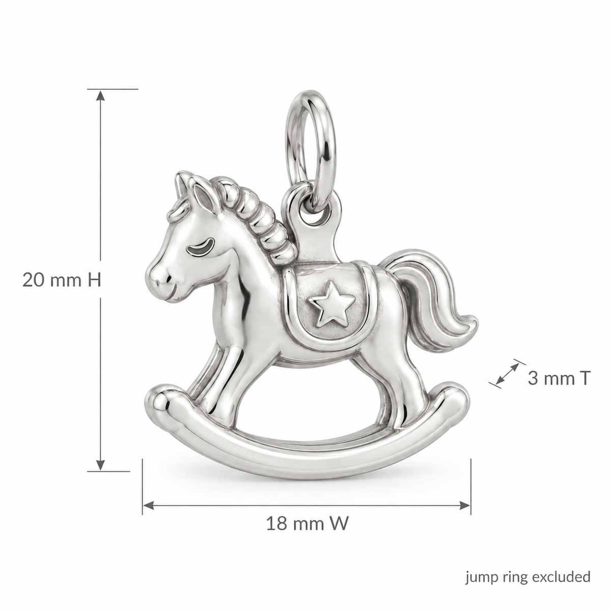 Baby's First Christmas — Rocking Horse Star Charm and Polyester Cord Bracelet Set