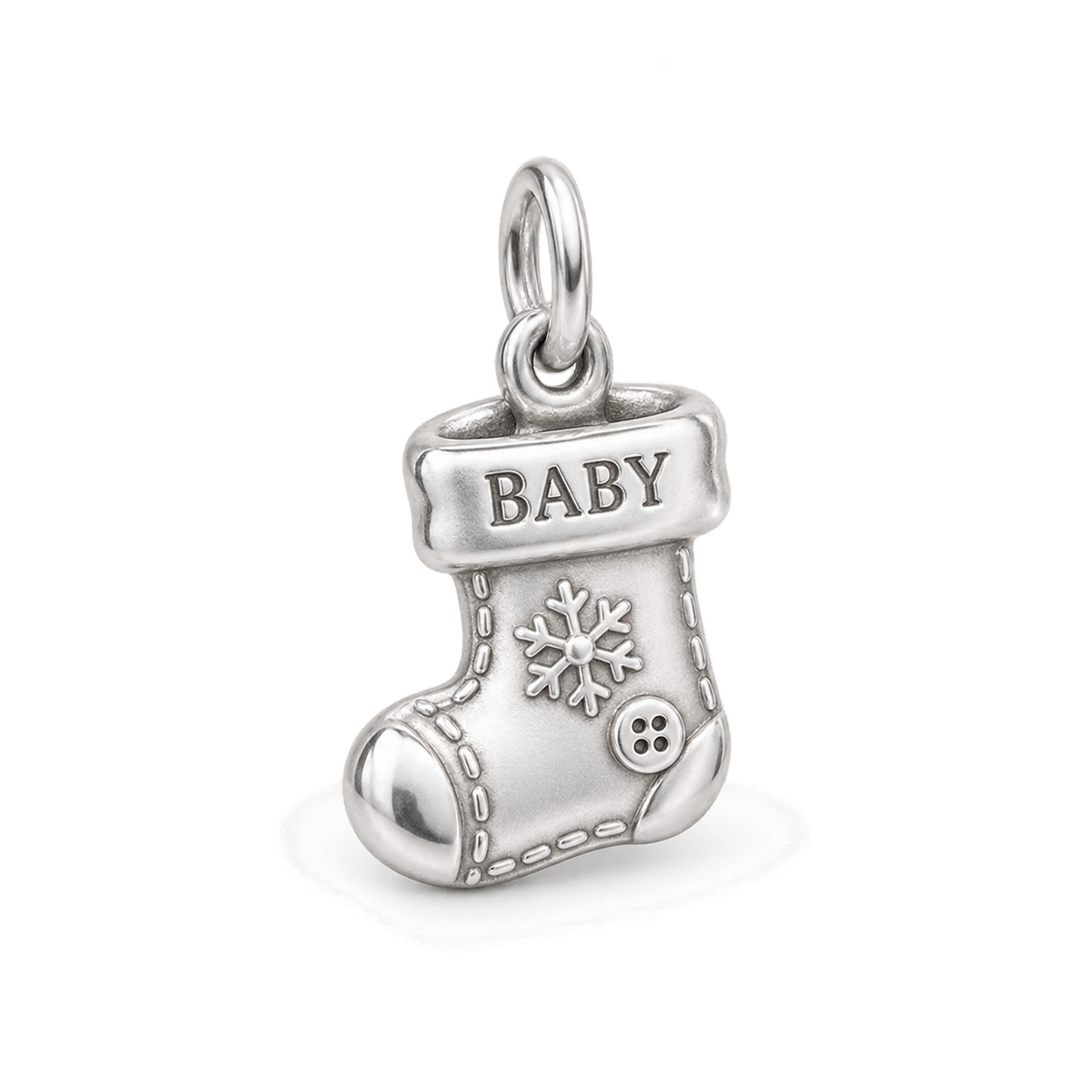 Baby's First Christmas — Tiny Stocking Keepsake Charm and Polyester Cord Bracelet Set