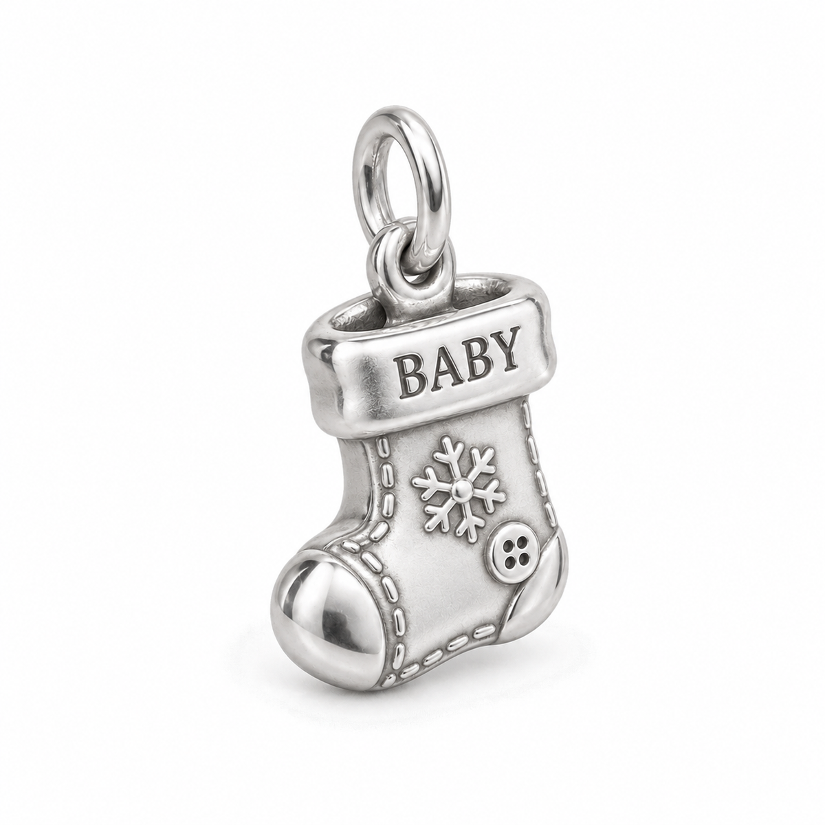 Baby's First Christmas — Tiny Stocking Keepsake Charm and Polyester Cord Bracelet Set