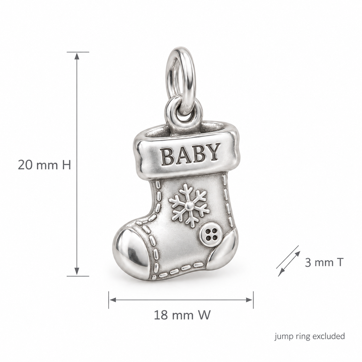 Baby's First Christmas — Tiny Stocking Keepsake Charm and Polyester Cord Bracelet Set