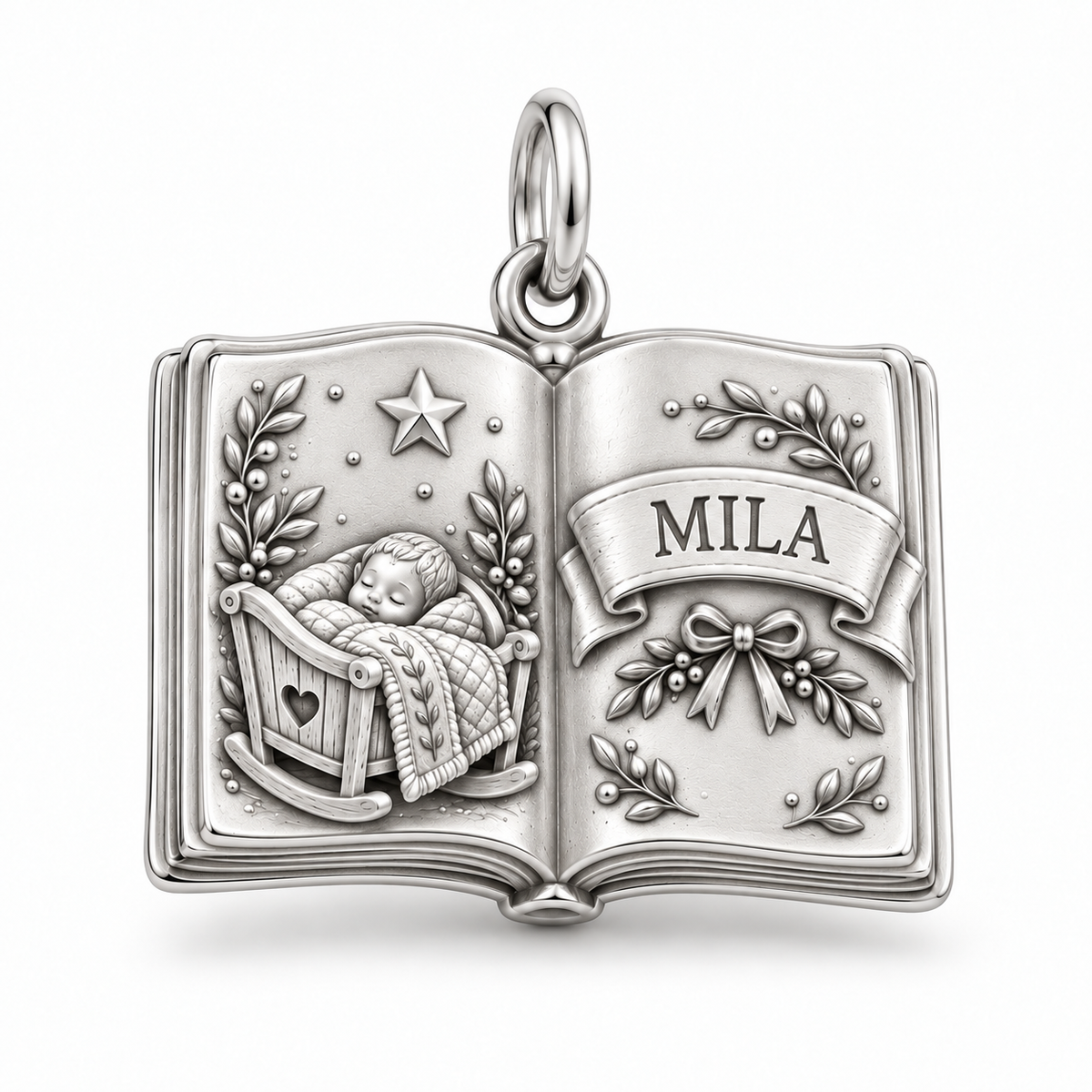 Baby's First Christmas — First Storybook Charm and Polyester Cord Bracelet Set