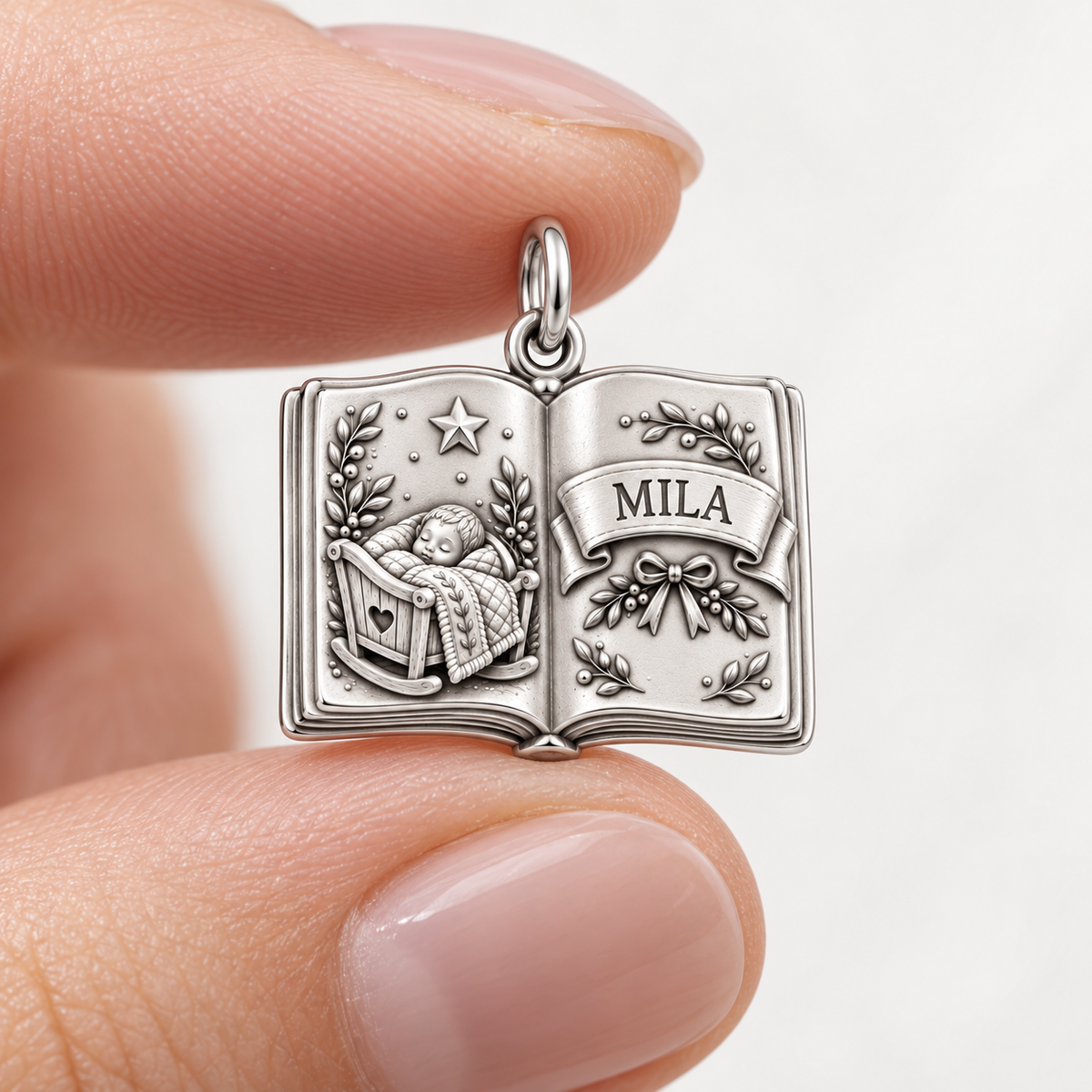 Baby's First Christmas — First Storybook Charm and Polyester Cord Bracelet Set