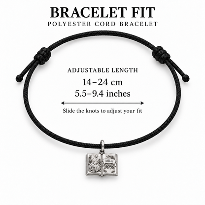Baby's First Christmas — First Storybook Charm and Polyester Cord Bracelet Set