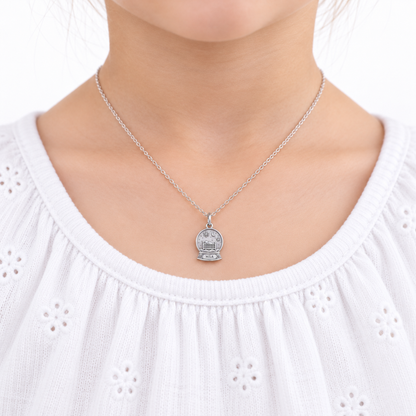 Baby's First Christmas — Snow Globe Keepsake Charm and Polyester Cord Bracelet Set