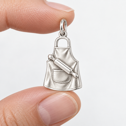 Baker's Apron and Rolling Pin Charm