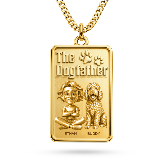 The Dogfather Barbet personalized necklace