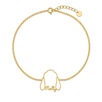 Soulyshine Basset Hound personalized pet face and name bracelet - product image 14