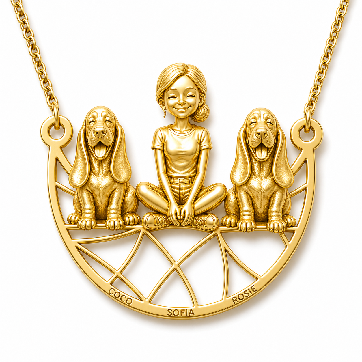 Basset Hound - 18K Gold Vermeil - 1st
