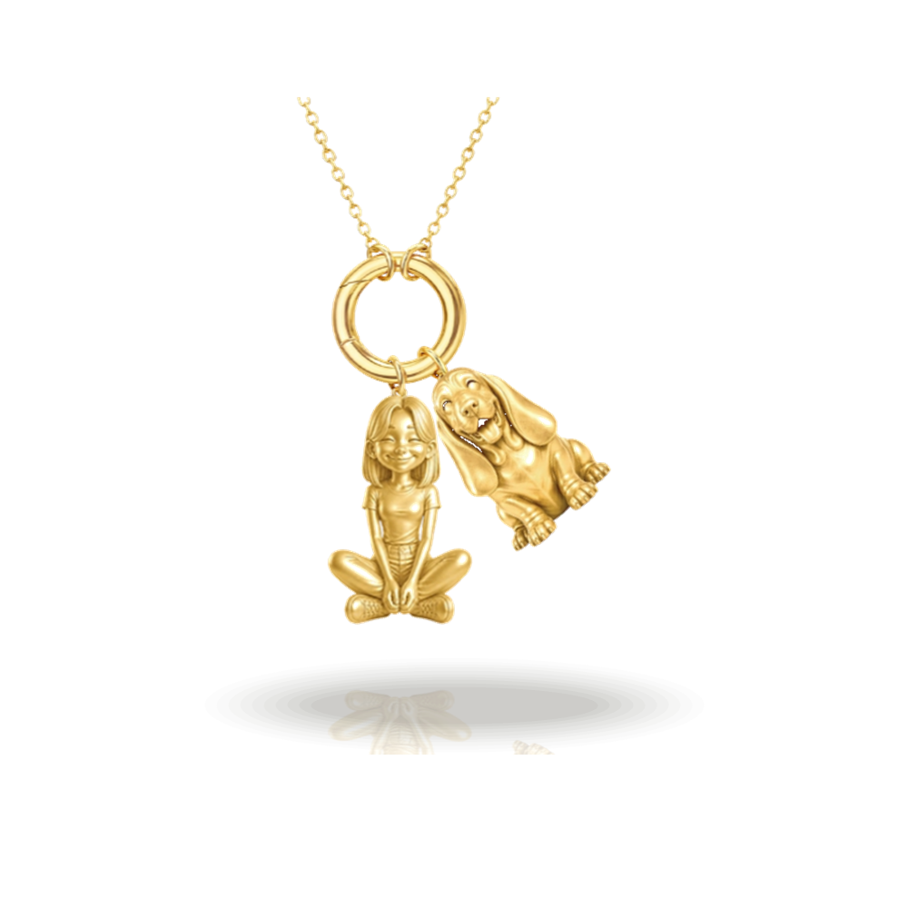 Basset Hound - 18K Gold Vermeil - 1st