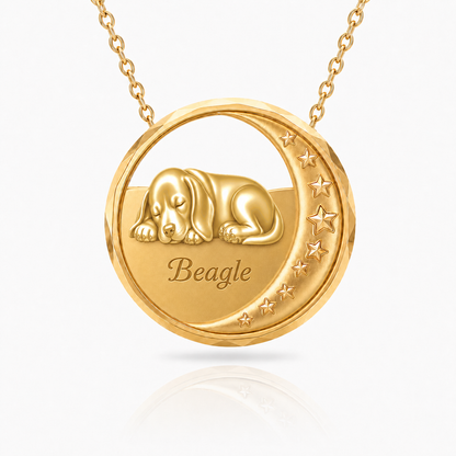 Soulyshine Beagle Starry Slumber Personalized Pet Heart Bracelet