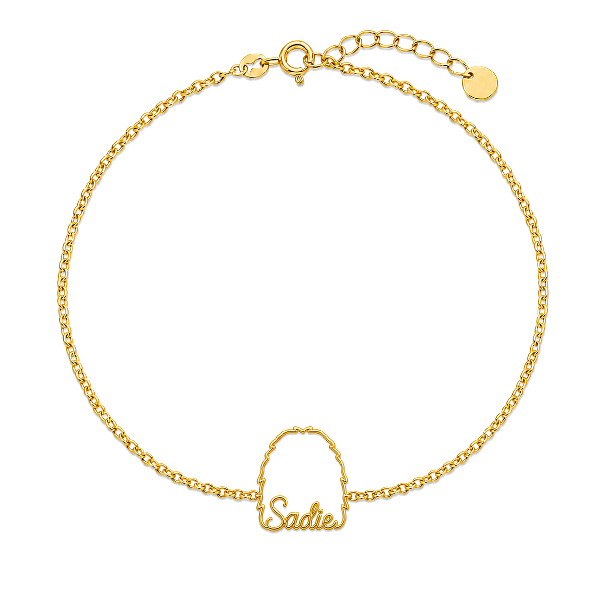 Soulyshine Bearded Collie personalized pet face and name bracelet - product image 14