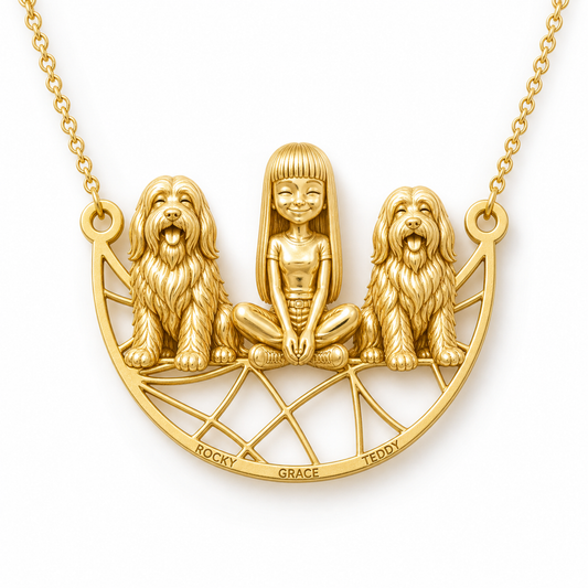 Bearded Collie - 18K Gold Vermeil - 1st