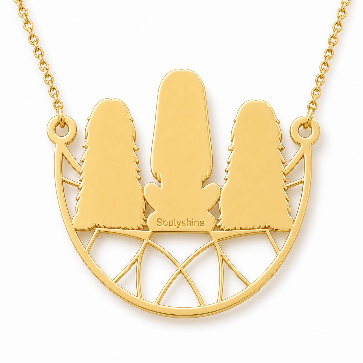 Bearded Collie - 18K Gold Vermeil - 2nd