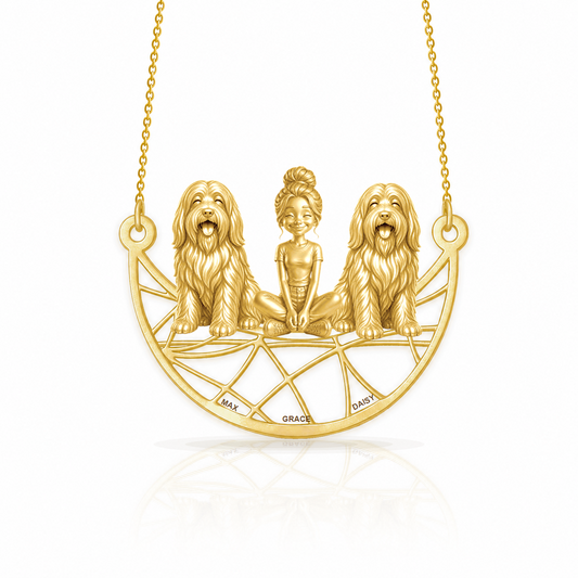 Bearded Collie - 18K Gold Vermeil - 1st