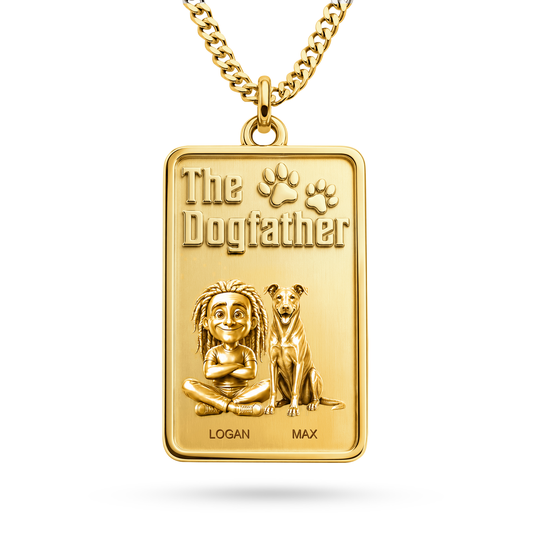 The Dogfather Beauceron personalized necklace