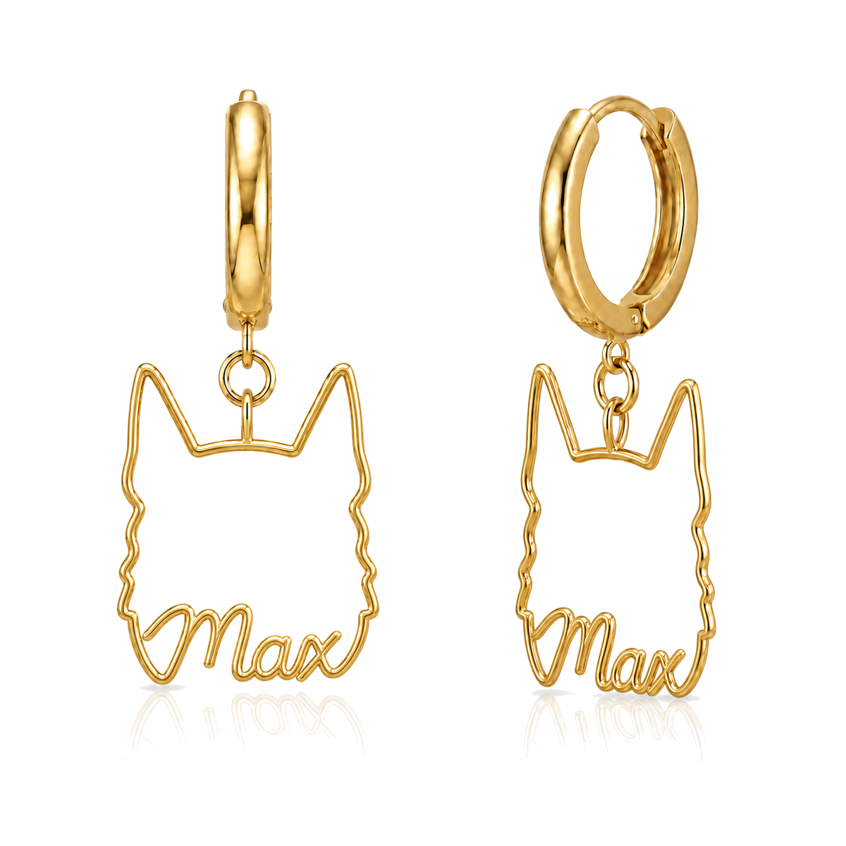 Beauceron Max personalized pet face earrings