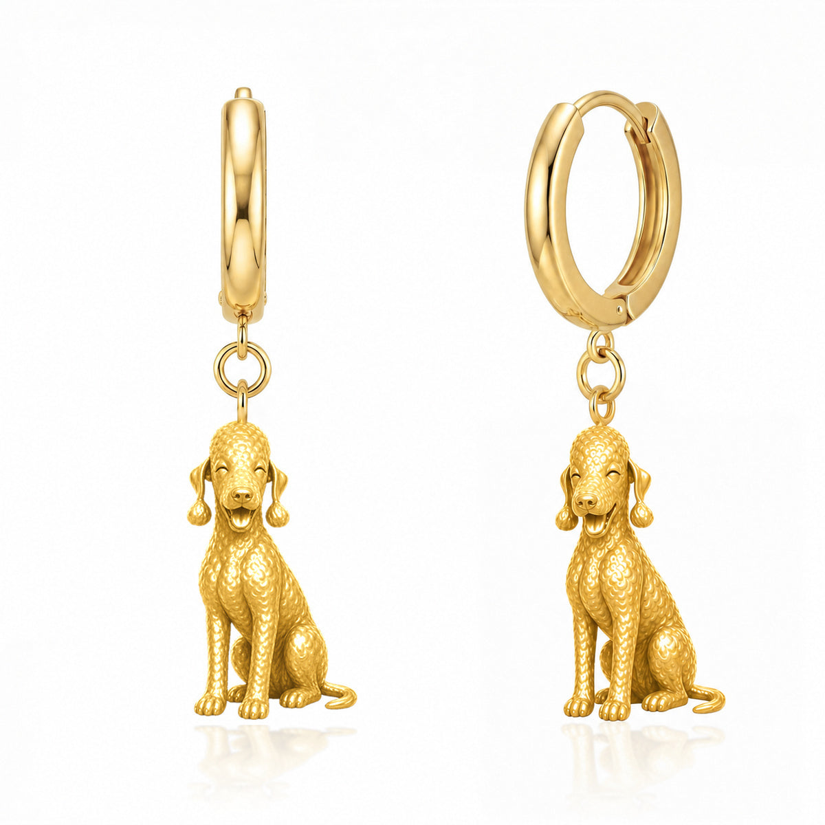 Bedlington Terrier personalized companion handcrafted huggie earrings