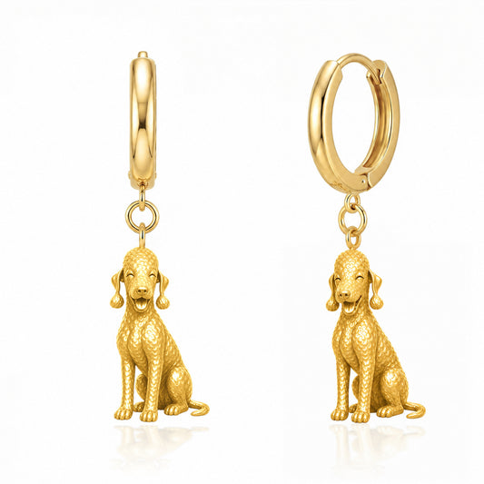 Bedlington Terrier personalized companion handcrafted huggie earrings