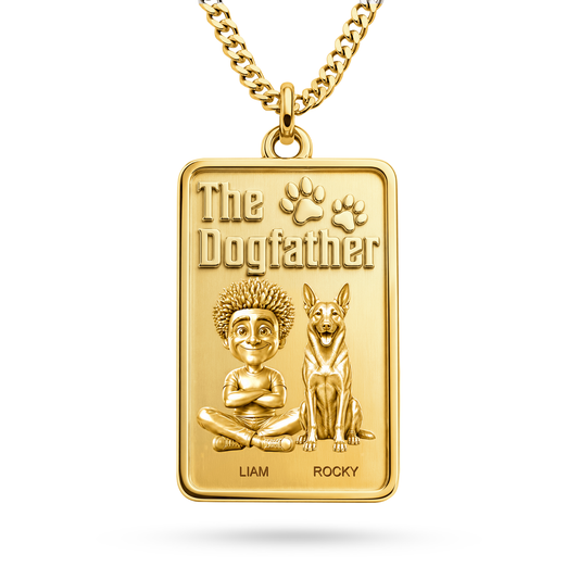 The Dogfather Belgian Malinois personalized necklace