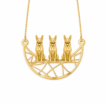 Soulyshine Belgian Malinois Eternal Paw personalized pets necklace
