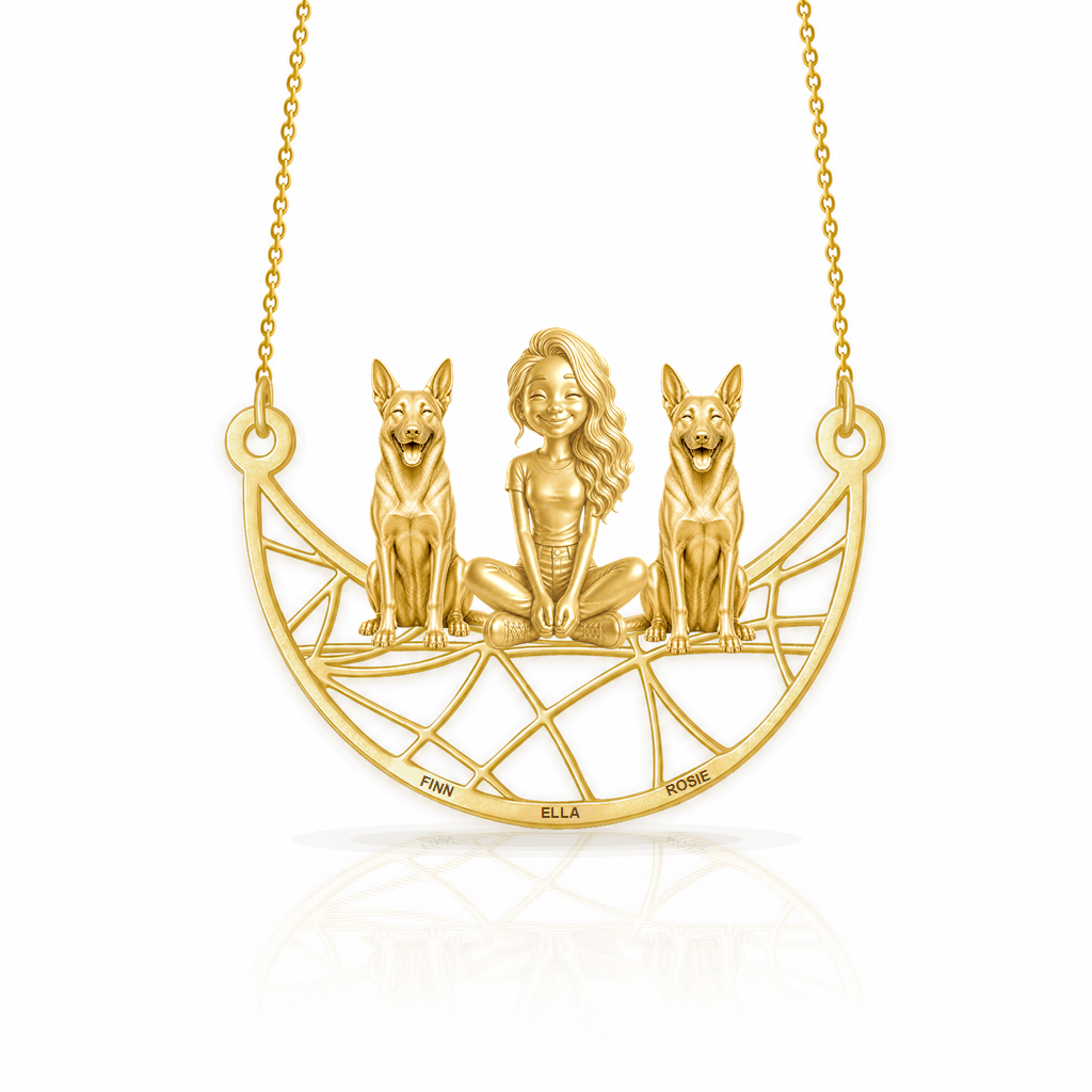 Soulyshine Belgian Malinois personalized companion necklace