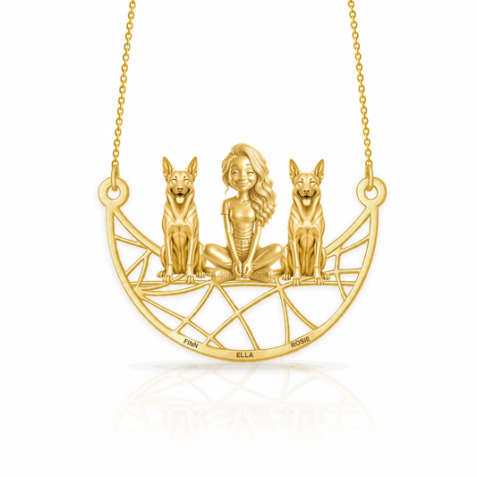 Soulyshine Belgian Malinois personalized companion necklace