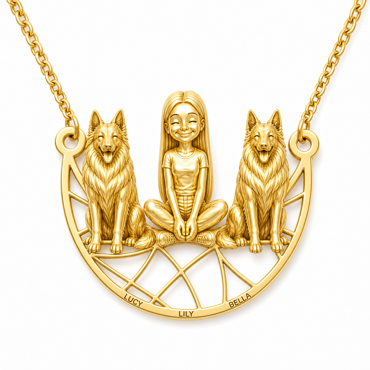 Belgian Sheepdog - 18K Gold Vermeil - 1st