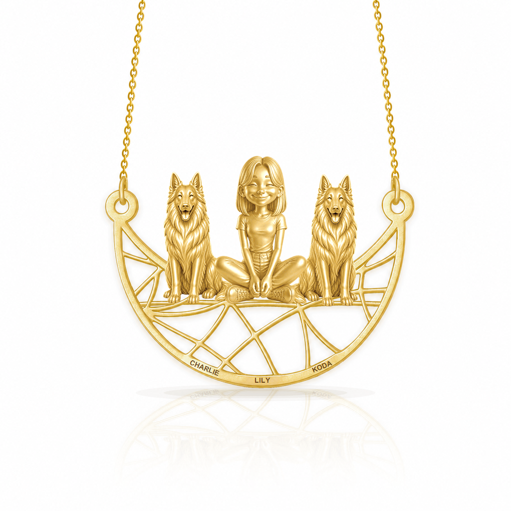 Soulyshine Belgian Tervuren personalized companion necklace