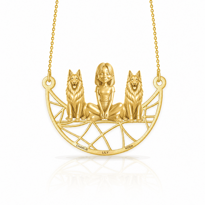 Soulyshine Belgian Tervuren personalized companion necklace