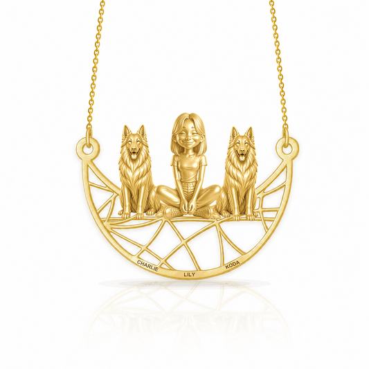 Soulyshine Belgian Tervuren personalized companion necklace