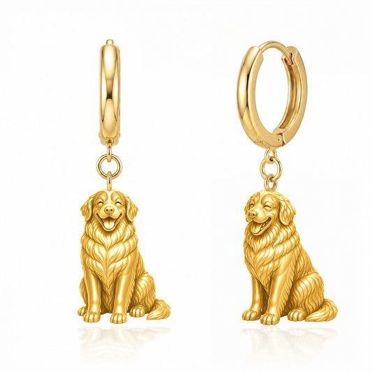 Bernese Mountain Dog personalized companion handcrafted huggie earrings