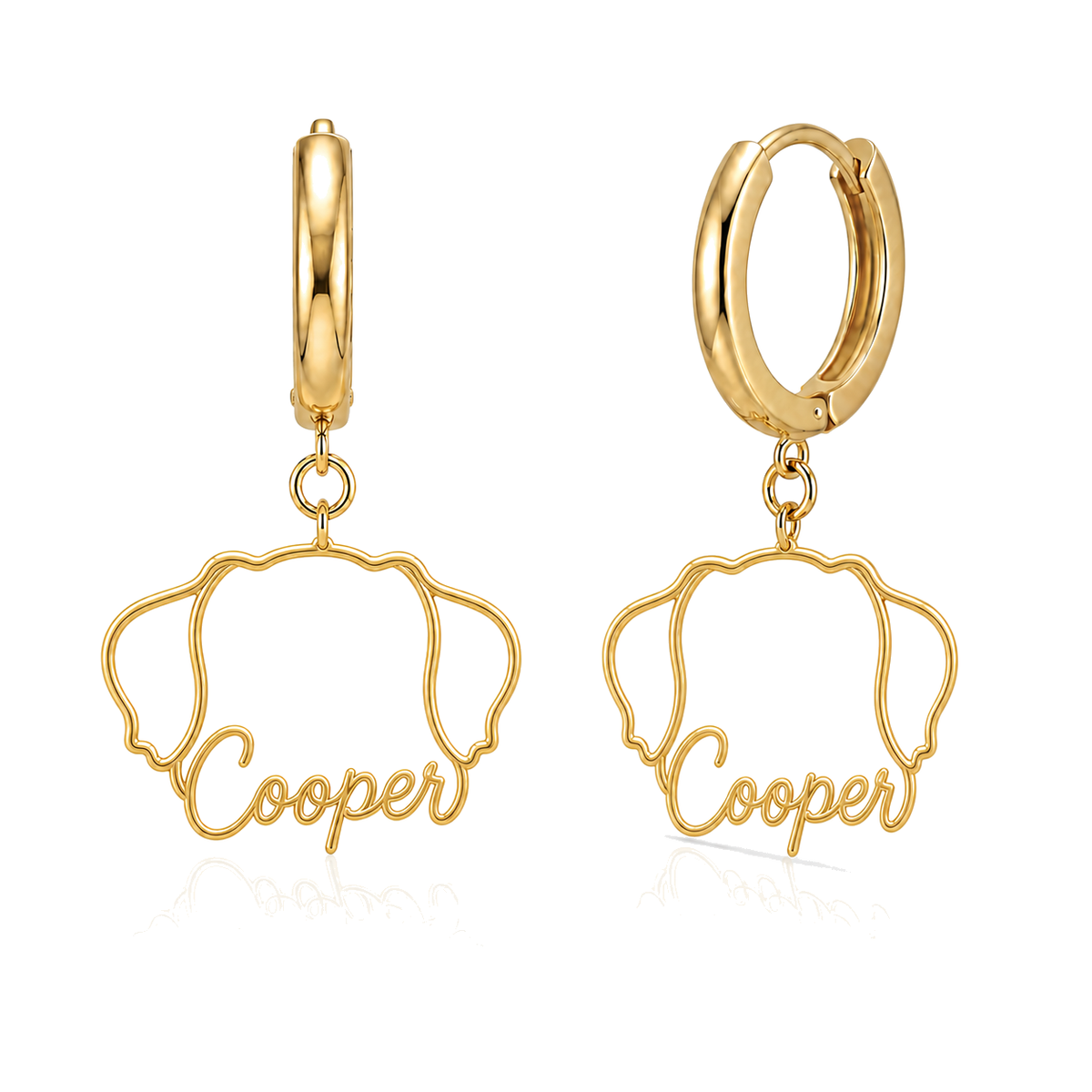 Bernese Mountain Dog Cooper personalized pet face earrings