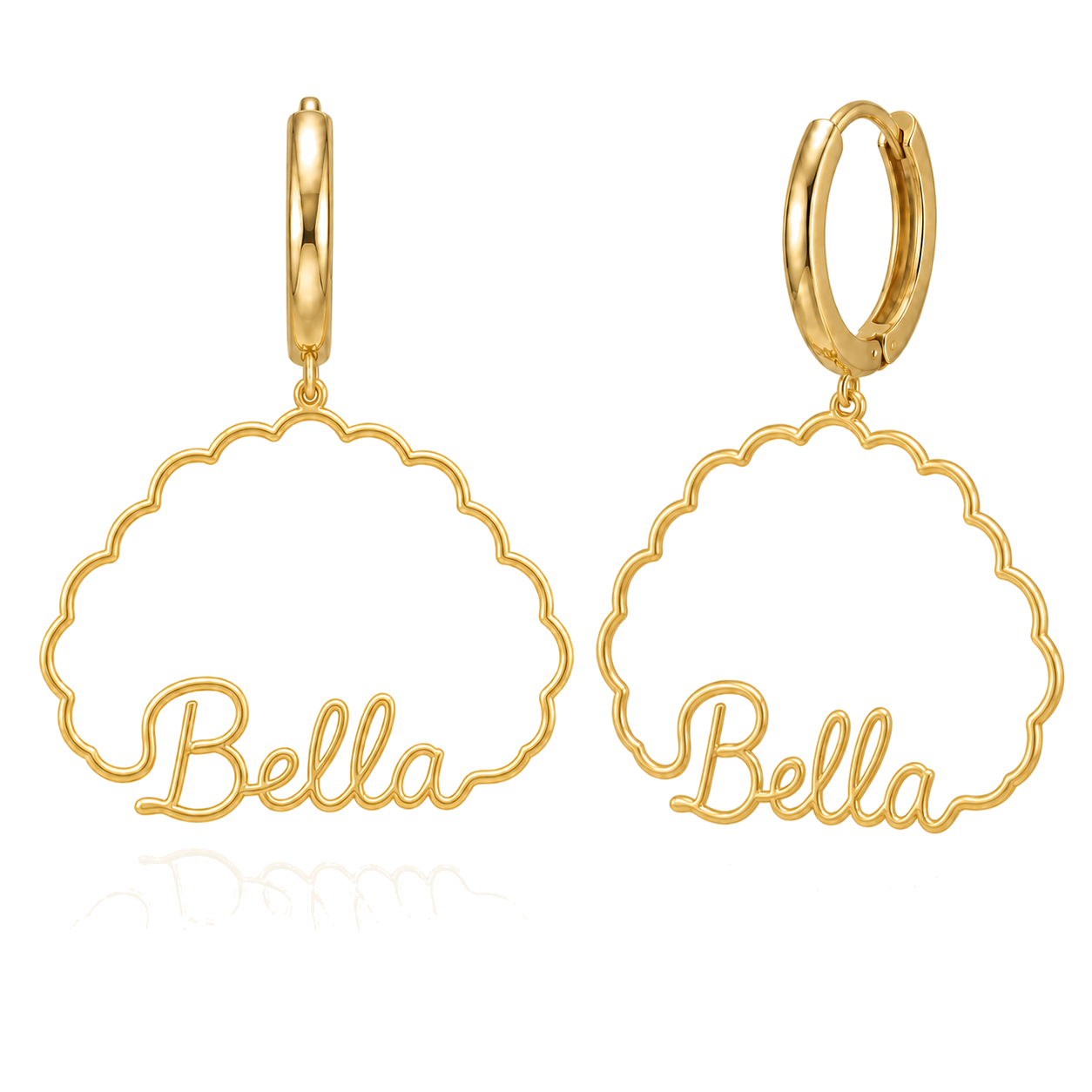 Bichon Frise Bella personalized pet face earrings