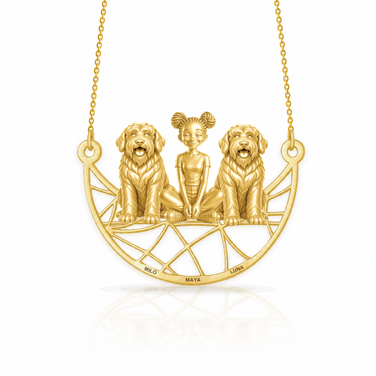 Soulyshine Black Russian Terrier personalized companion necklace