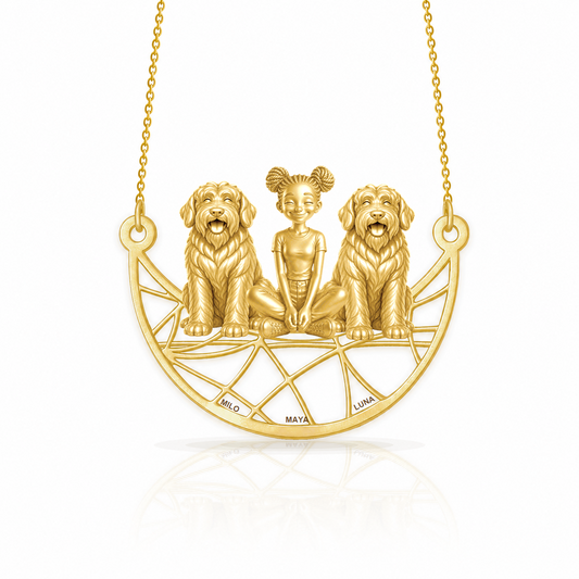 Black Russian Terrier - 18K Gold Vermeil - 1st