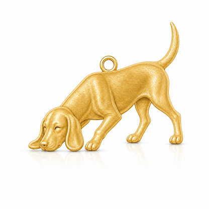 Soulyshine Black and Tan Coonhound Personalized Pet Companion Charm Only