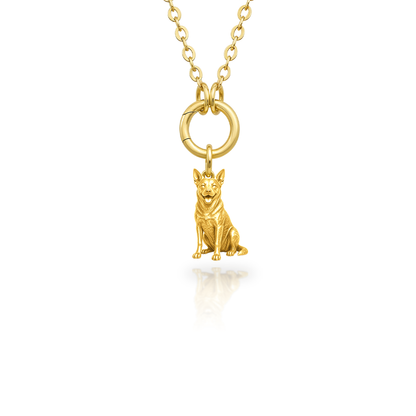 Soulyshine Blue Heeler Purest Bond Dog Companion Charm Necklace - 18K Gold Vermeil front