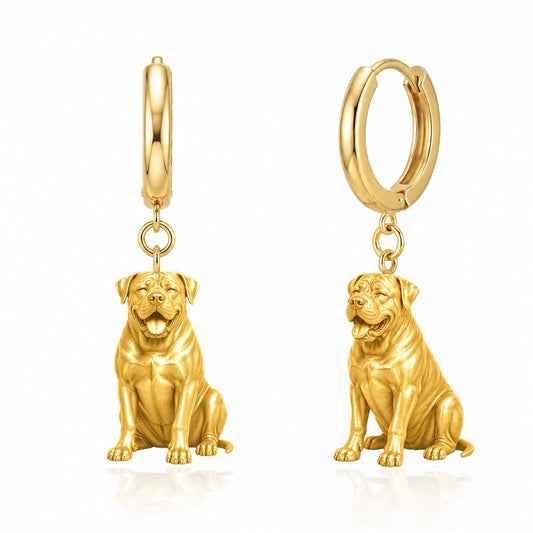 Boerboel personalized companion handcrafted huggie earrings