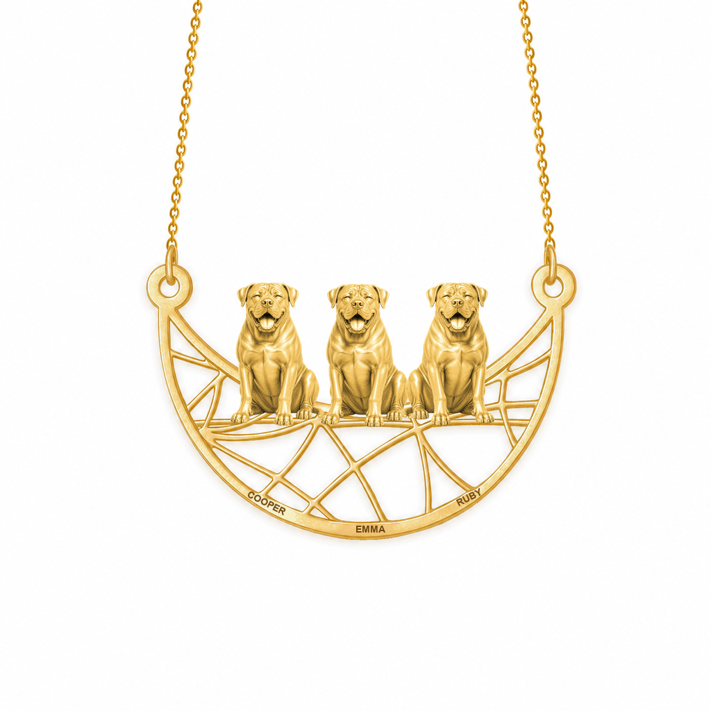 Soulyshine Boerboel Eternal Paw personalized pets necklace