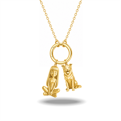 Border Collie smooth coat - 18K Gold Vermeil - 1st