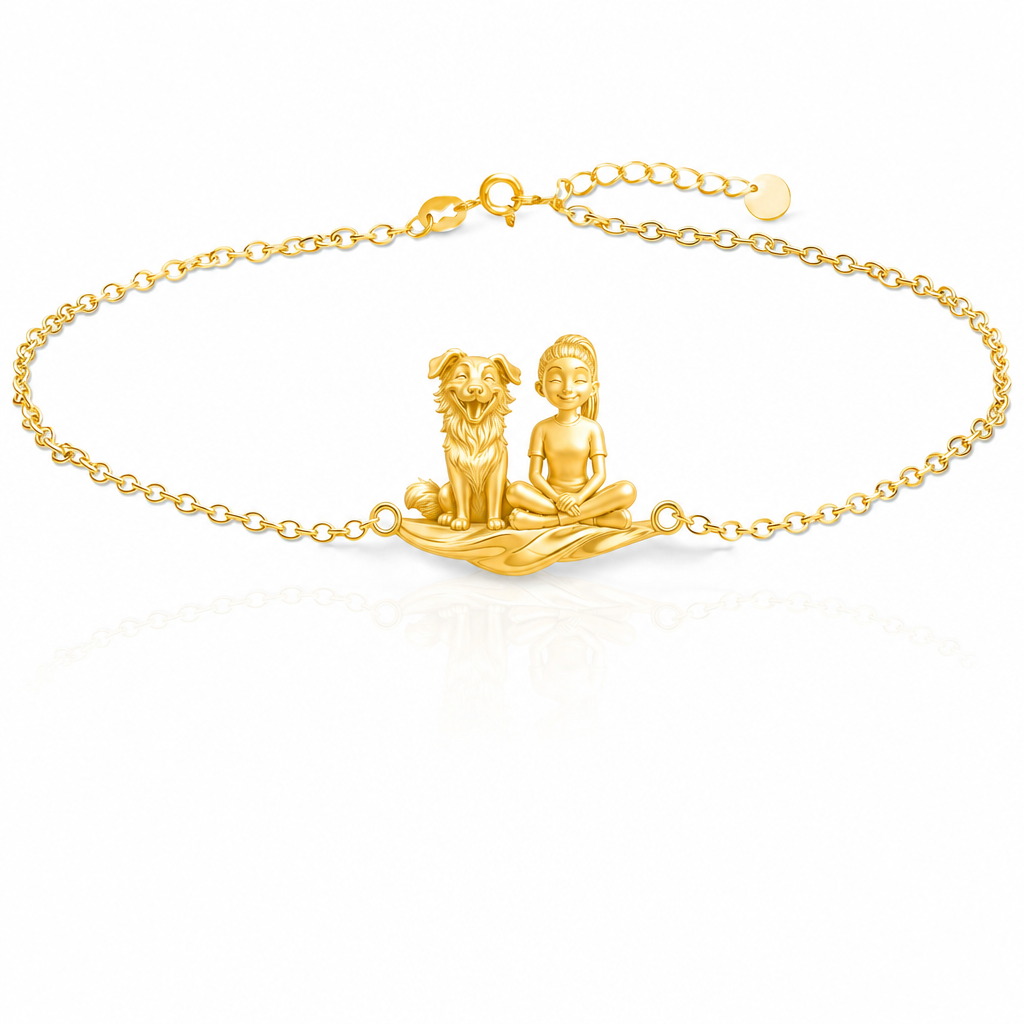 Border Collie - 18K Gold Vermeil - 1st