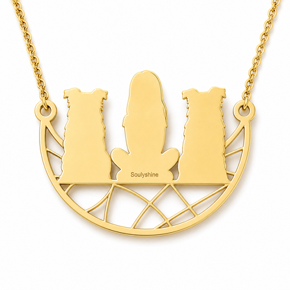 Border Collie - rough coat - 18K Gold Vermeil - 2nd