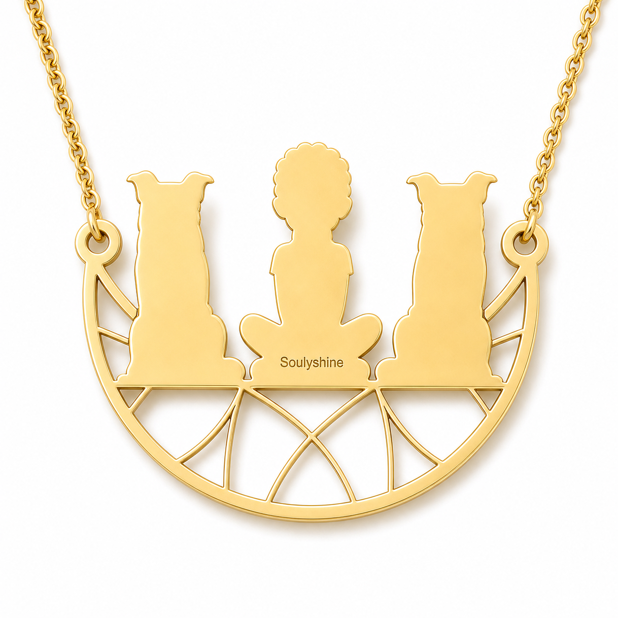 Border Collie - smooth coat - 18K Gold Vermeil - 2nd